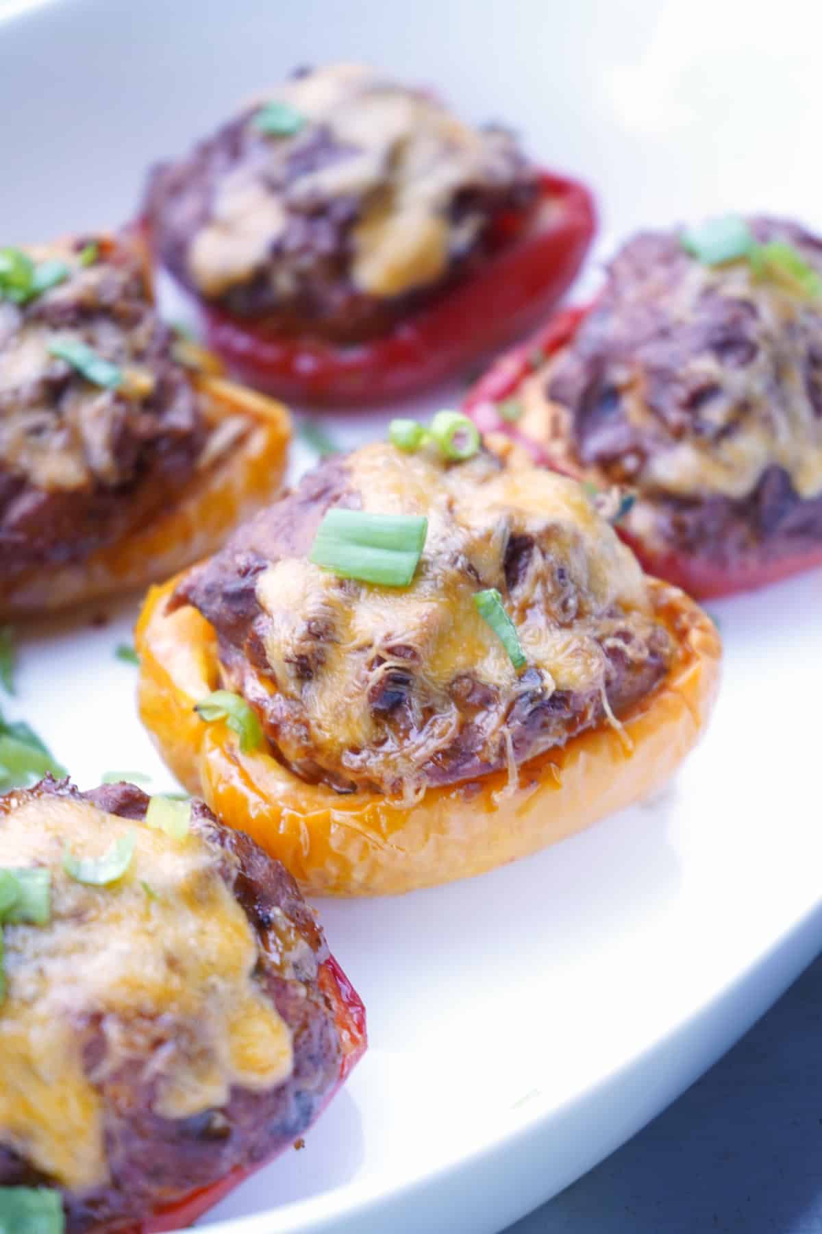 Mexican Smoked Stuffed Peppers (with Ground Chicken)