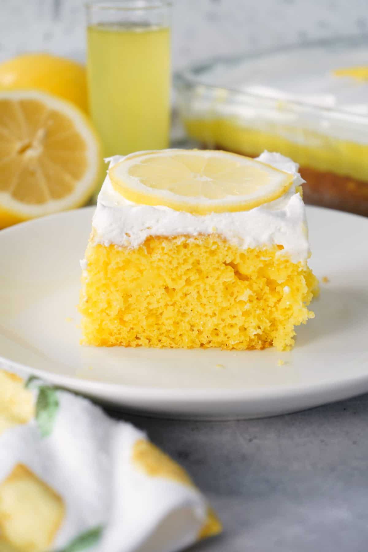 Easy Limoncello Poke Cake