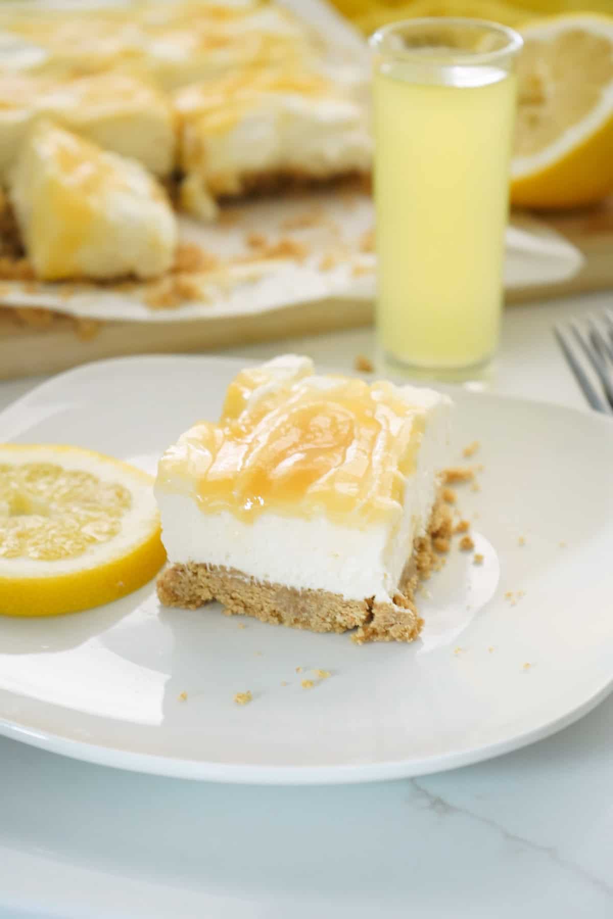 No Bake Limoncello Cheesecake Bars