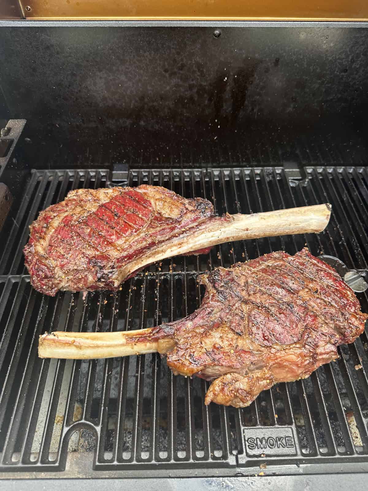 Reverse Seared Smoked Tomahawk Steaks