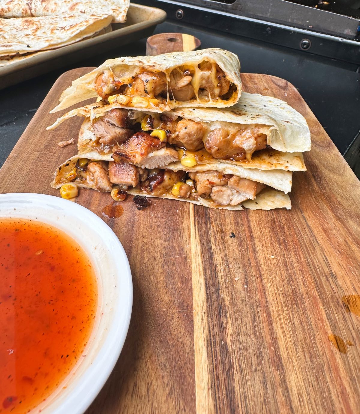 Blackstone BBQ Chicken Quesadillas