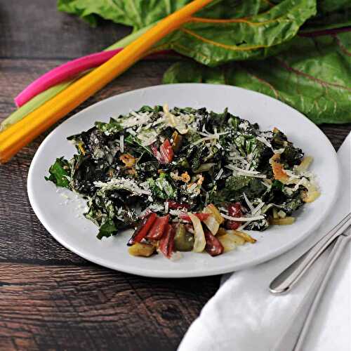 Roasted Swiss Chard with Parmesan