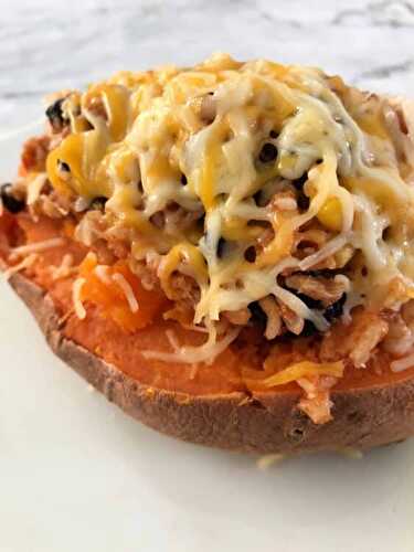 Easy Stuffed Sweet Potato - Tex-Mex flavor with leftovers - Sula and Spice