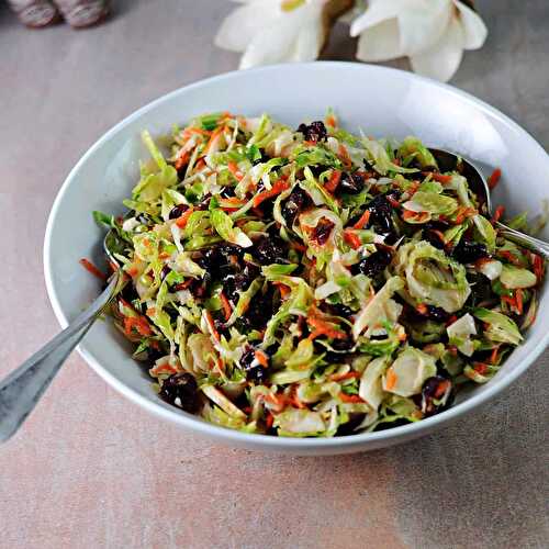 Brussels Sprouts Salad with Cranberries
