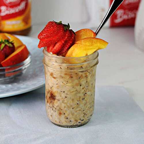Biscoff (Cookie Butter) Overnight Oats