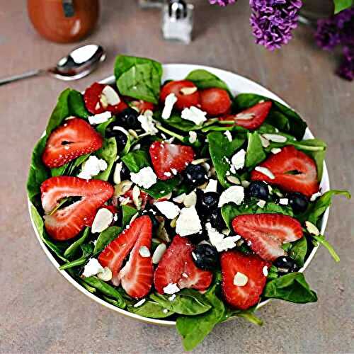 Strawberry & Blueberry Spinach Salad