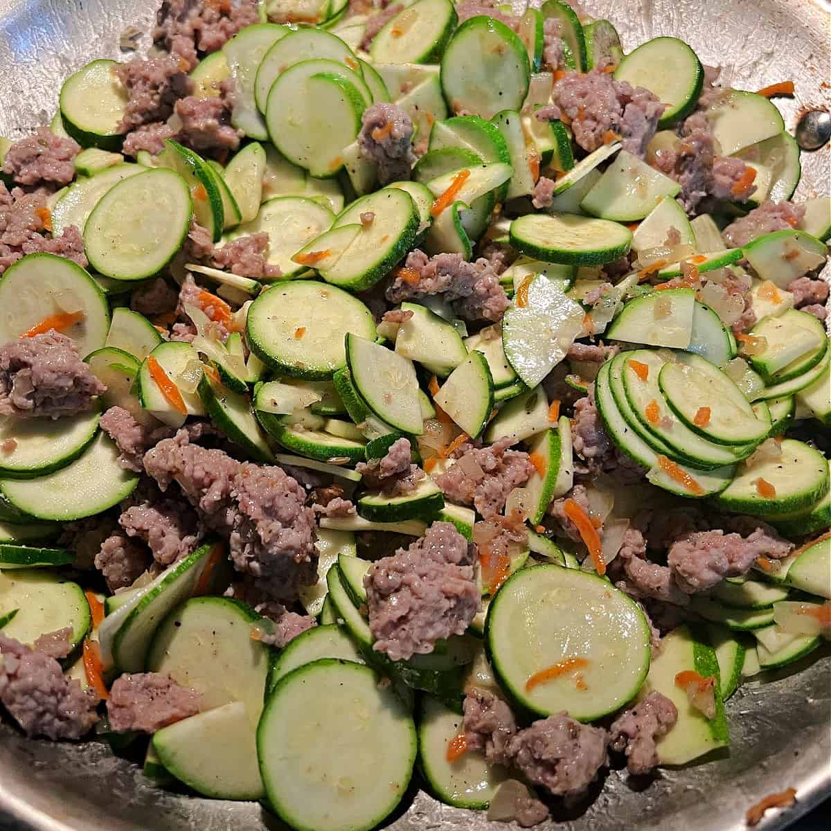 Zucchini Casserole with Sausage