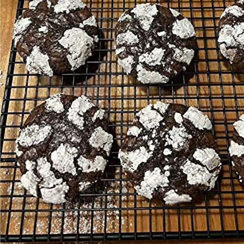 Brownie Mix Crinkle Cookies