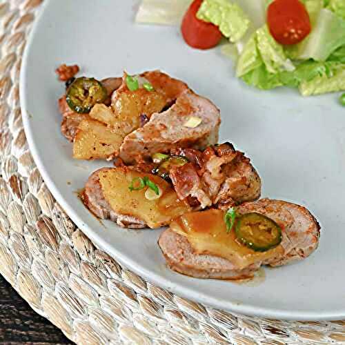 Hasselback Pork Tenderloin with Pineapple