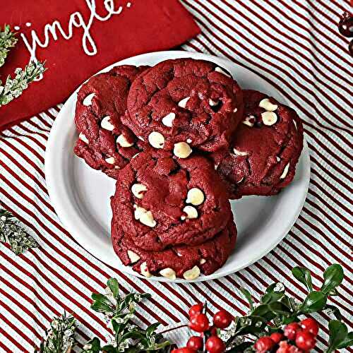 Red Velvet Cake Mix Cookies