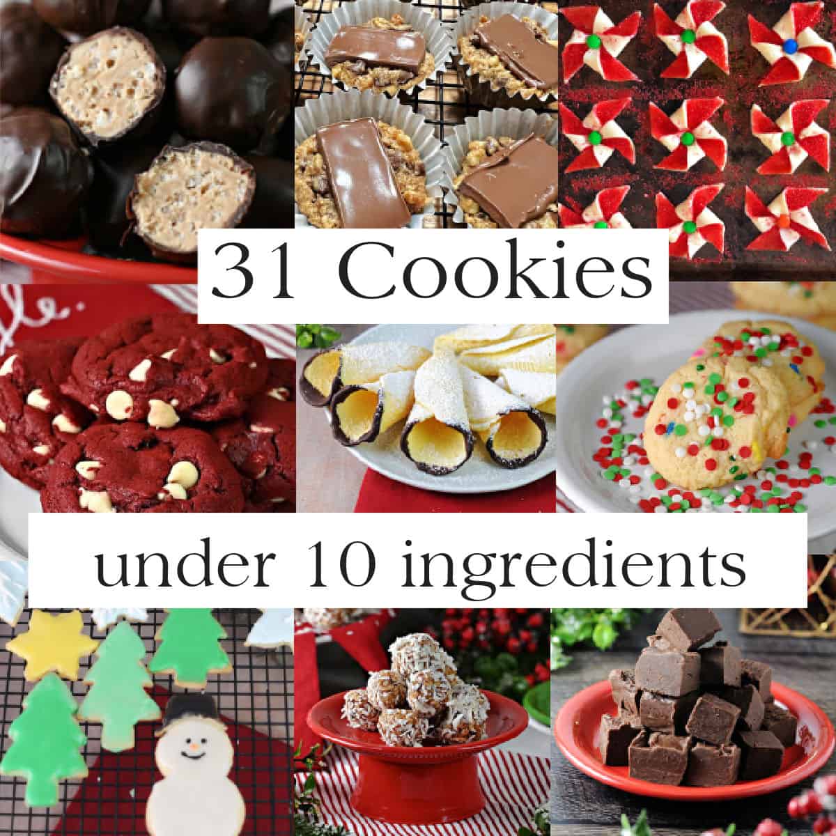 31 Easy Christmas Cookies with Few Ingredients
