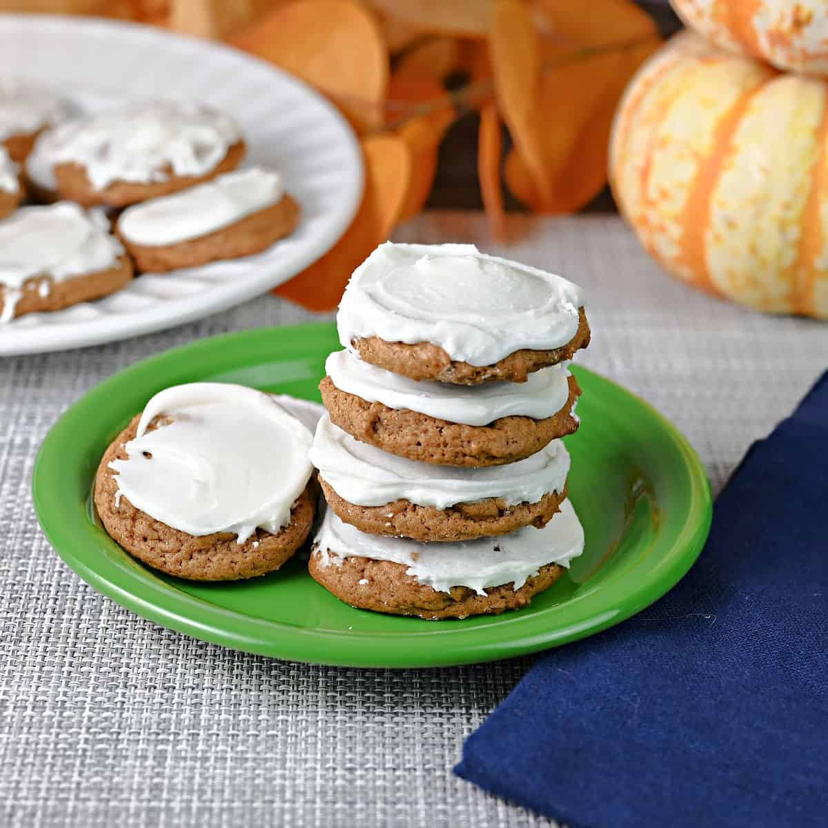 Frosted Molasses Cookies