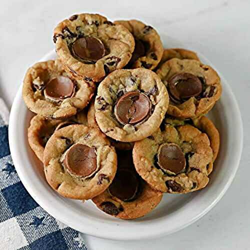Rolo Stuffed Chocolate Chip Cookie Cups