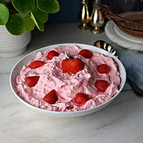 Strawberry Fluff with Cottage Cheese