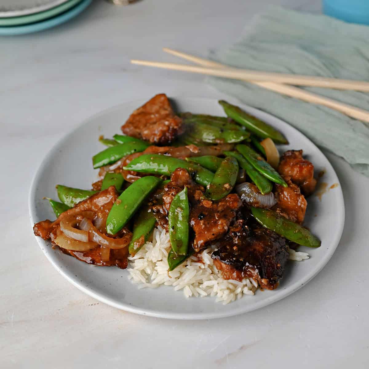Pork Stir Fry with Sugar Snap Peas