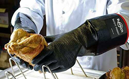 RAPICCA BBQ Gloves: High Heat Resistant, Slip-Free Grip, Waterproof & Easy to Clean!