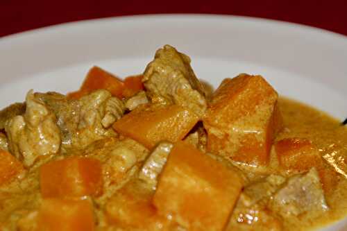 Thai pumpkin curry with pork