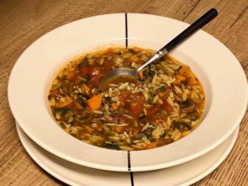 Vegetarian orzo soup