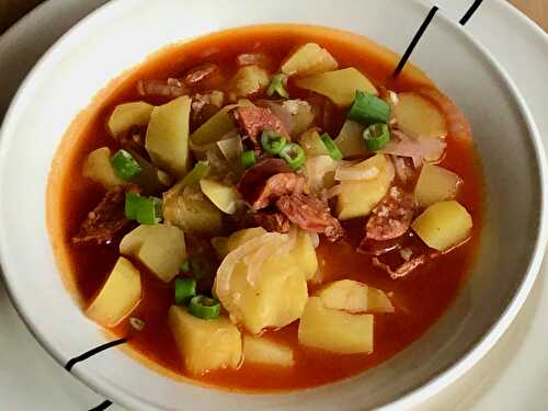 Easy potato chorizo stew