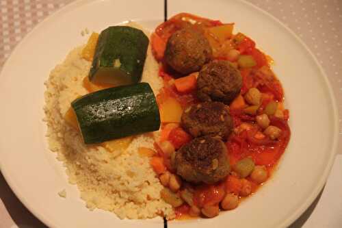 Moroccan meatballs with chickpeas