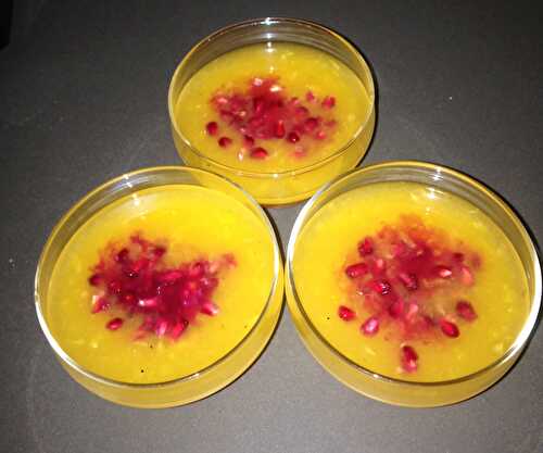 Pomegranate tangerine soup