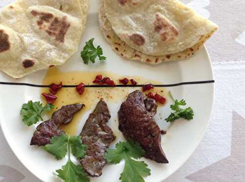 Poultry liver with potato pancakes
