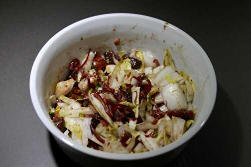 Salad of chicory and roasted figs