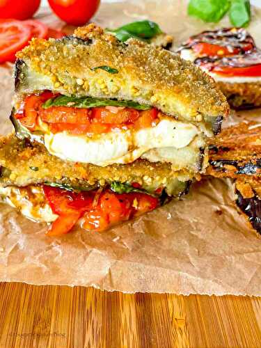 Eggplant Parm Caprese Grilled Cheese