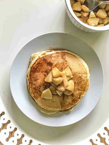 Maple Apple Chai Topped Buttermilk Pancakes