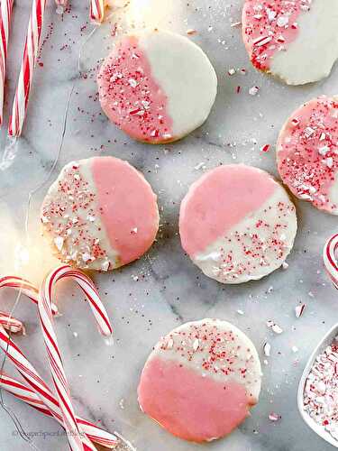 Pink and White Peppermint Cookies