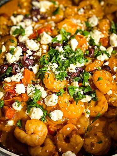 Saucy Shrimp with Feta Cheese and Olives