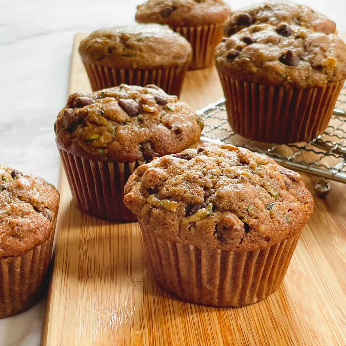 Chocolate Chip Pecan Zucchini Muffins
