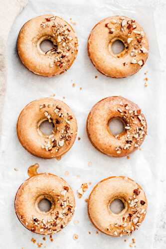 Baked donuts recipe with maple syrup glaze