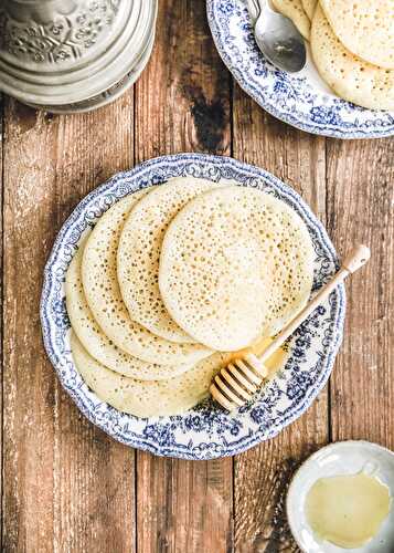 Baghrir moroccan semolina pancakes