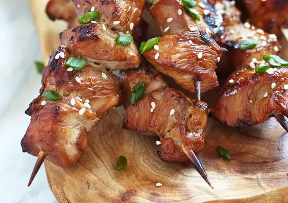 Pork Teriyaki Kebabs with Chatpati Chutney - Taste Of Mine