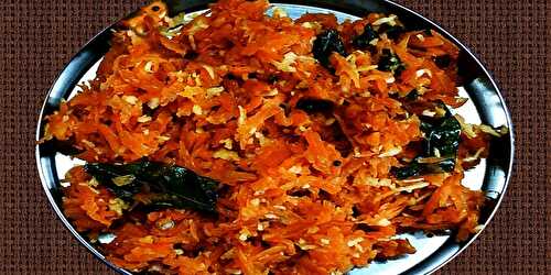 Carrot Poriyal Recipe-Shallow Fry With Coconut - Tasted Recipes