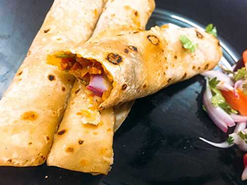 Chicken Frankie Roll - Mumbai Street Food Recipe - Tasted Recipes