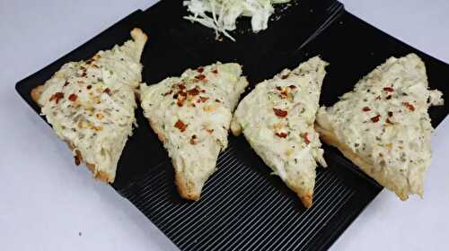 Chicken Mayonnaise Open Toast - Tasted Recipes