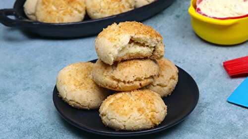 Eggless Coconut Cookies in an OTG - Tasted Recipes