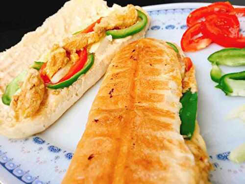 Foot Long Chicken Sandwich - Chicken Sub Sandwich - Tasted Recipes