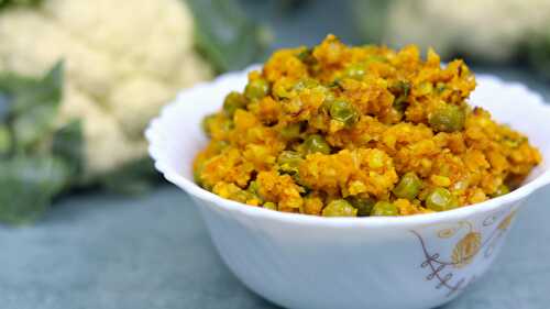 Gobi Matar Bhurji | Cauliflower Bhurji - Tasted Recipes
