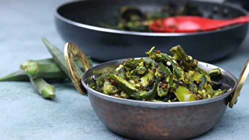 Green Garlic Bhindi - Tasted Recipes