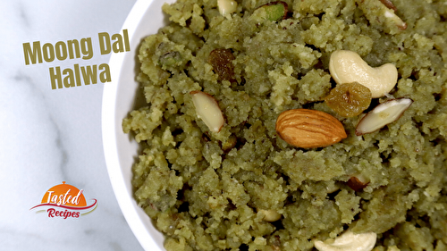 Green Moong Dal Halwa Recipe - Tasted Recipes