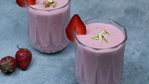 Gulkand Strawberry Milkshake - Tasted Recipes