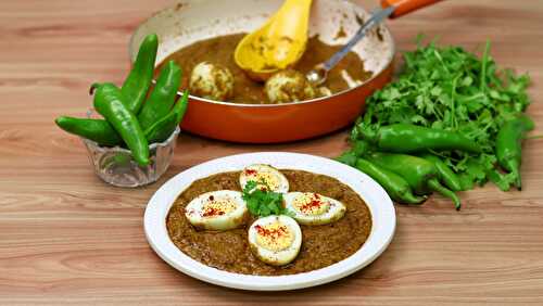 Hyderabadi Green Egg Curry - Tasted Recipes