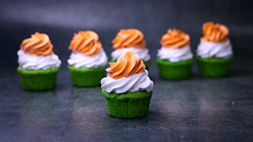 Indian Tricolour Cupcakes with Buttercream Frosting - Tasted Recipes