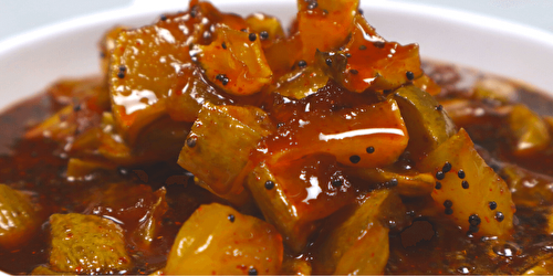 Jaggery Raw Mango (Gud Keri) Instant Chutney - Tasted Recipes