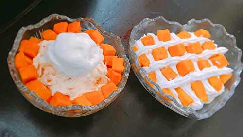 Mango Cream Dessert - Mango With Whipped Cream - Tasted Recipes