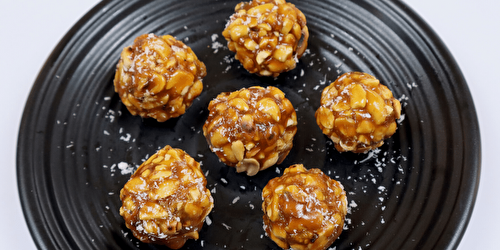 Peanut Jaggery Laddu Recipe - मूंगफली गुड़ लड्डू - Tasted Recipes