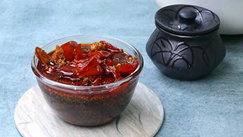 Red Chili Pickle | Hot and Sweet - Tasted Recipes